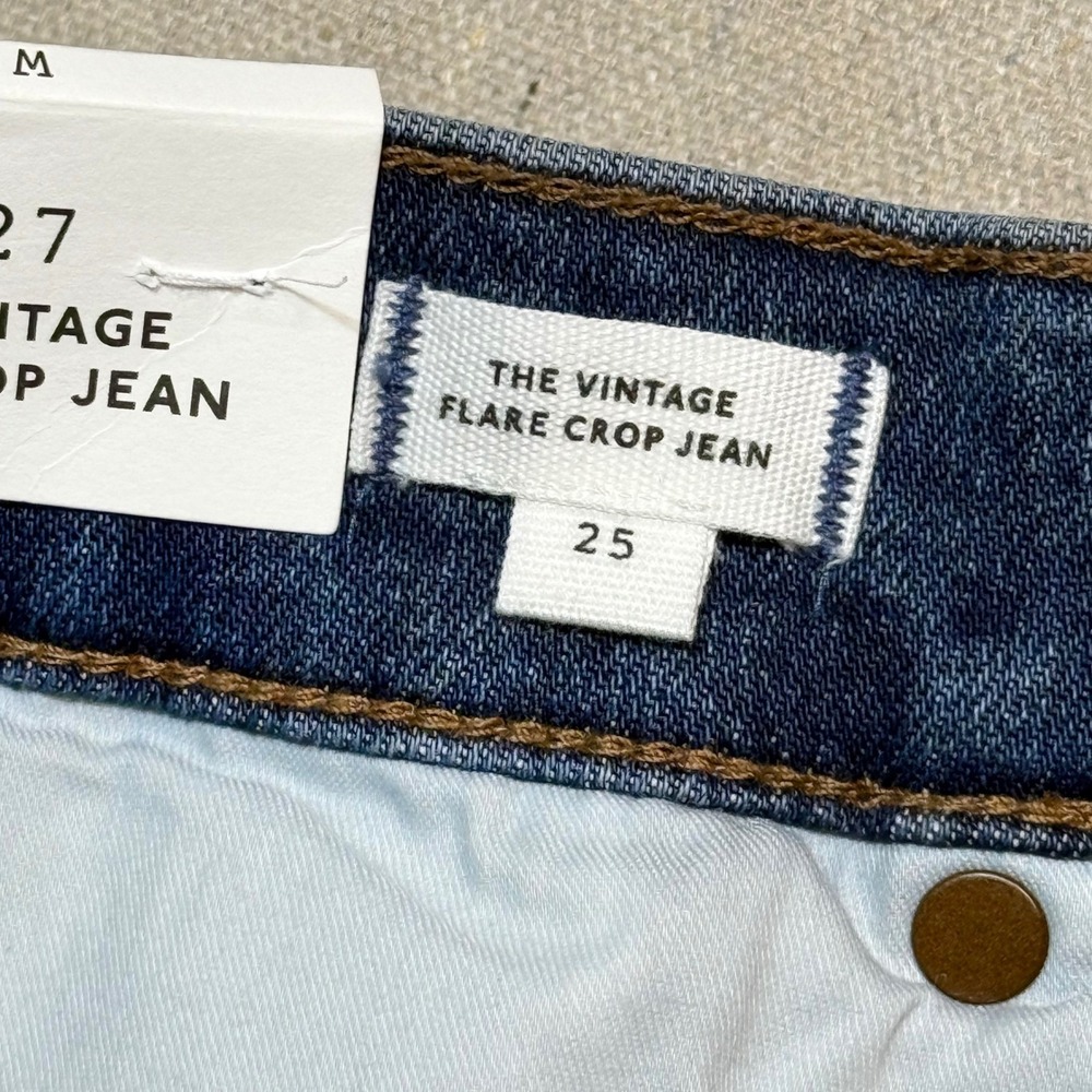 Madewell Vintage Flare Crop Jean Size 25 (26x27) High Rise Blue Denim NW250 - Picture 4 of 10